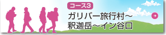 コース3 ガリバー旅行村～釈迦岳～イン谷口